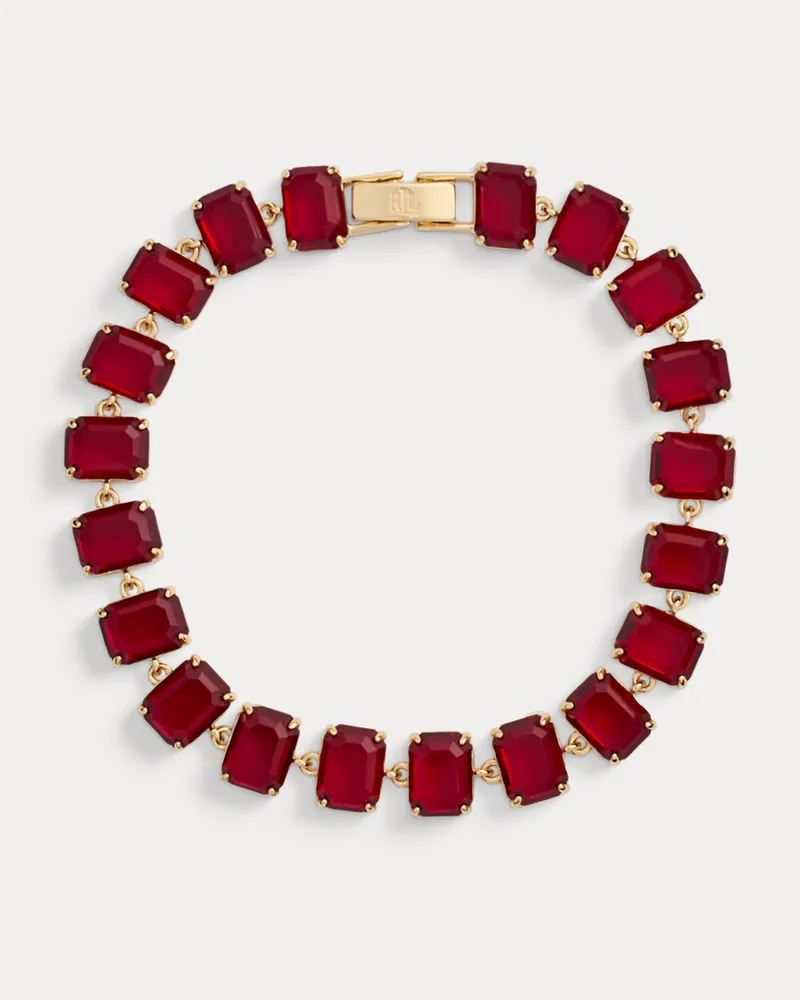 Ralph Lauren Vergoldetes Tennisarmband mit Steinen Gold