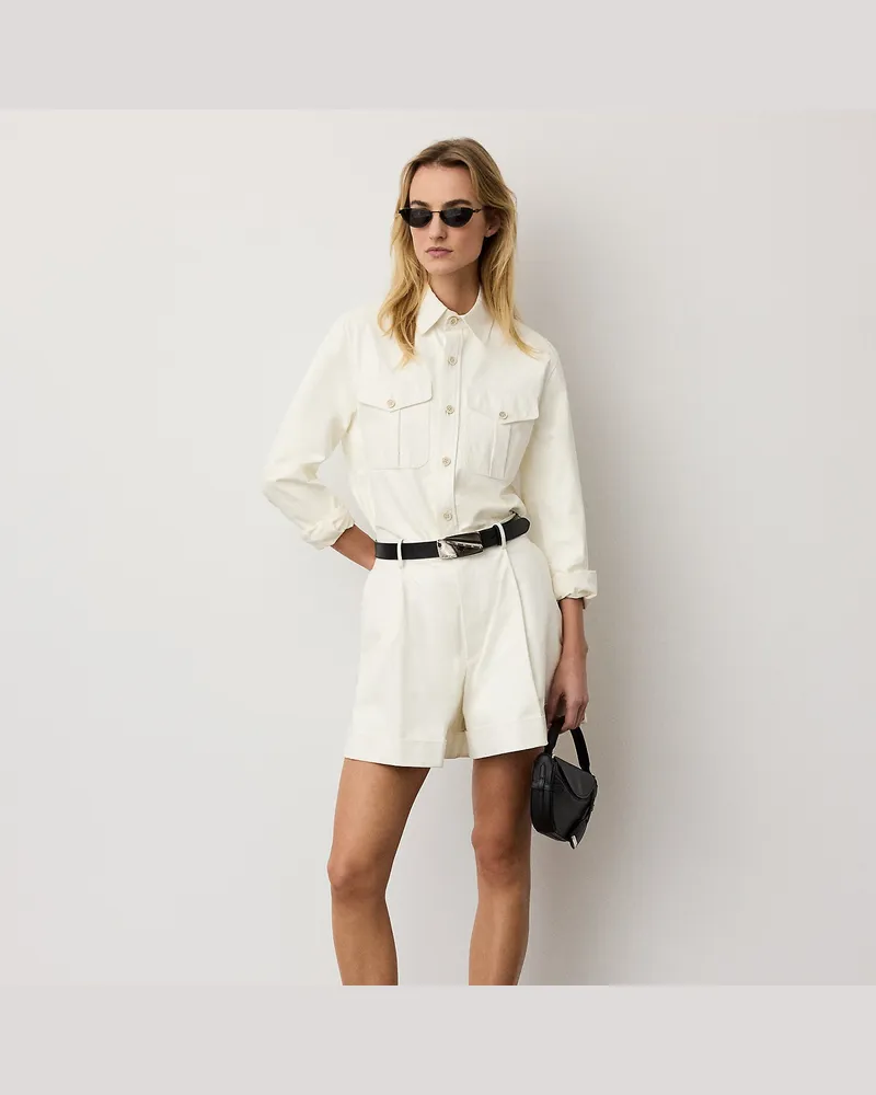 Ralph Lauren Lammleder-Shorts Hannes Cream