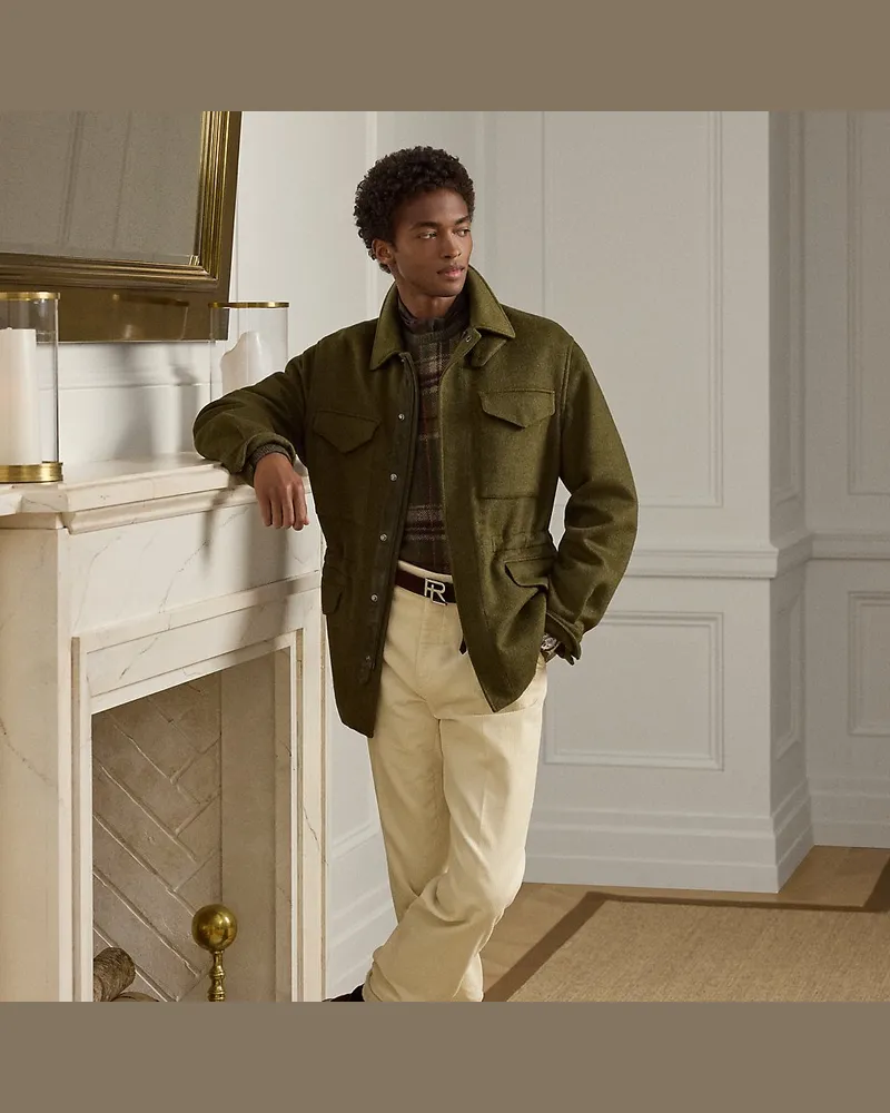 Ralph Lauren Handgeschneiderte Kordsamthose Gregory Cream