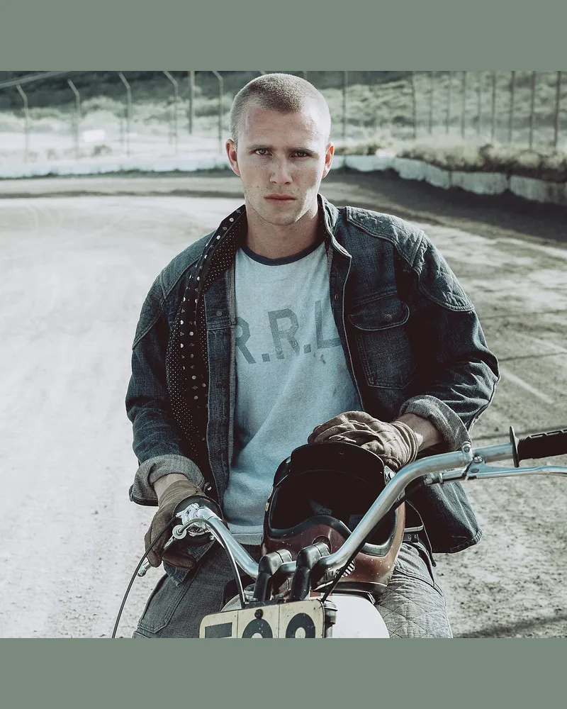 Ralph Lauren Gesteppte Hemdjacke aus Denim Blue