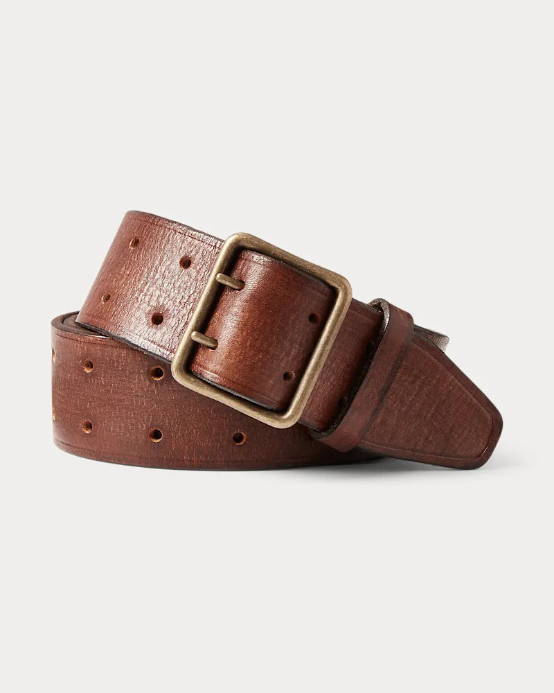 Ralph Lauren Gürtel aus handpoliertem Leder Brown