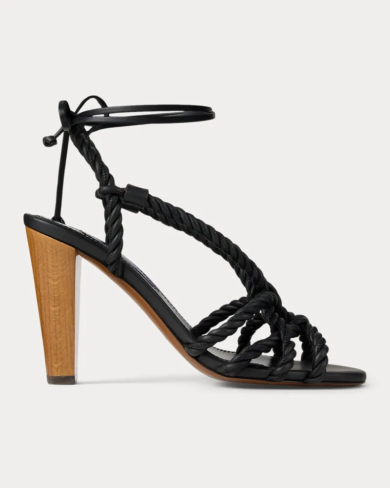 Ralph Lauren Sandale Trystan aus Lammleder Black