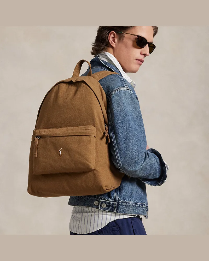 Ralph Lauren Segeltuch-Rucksack Tan