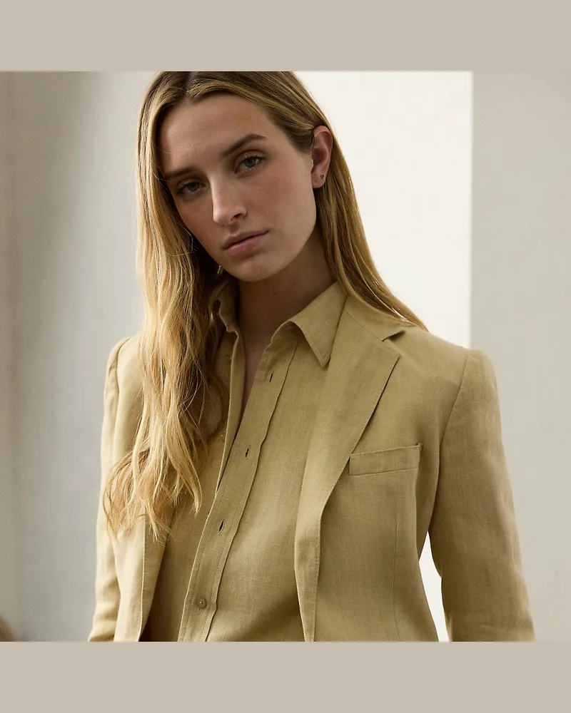 Ralph Lauren Jacke Parker aus Leinen Natural