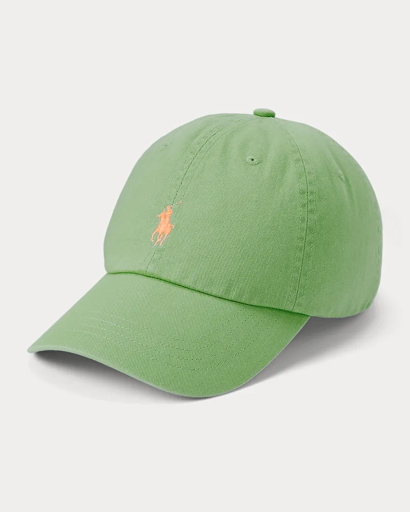 Ralph Lauren Klassische Baumwollchino-Baseballkappe Green