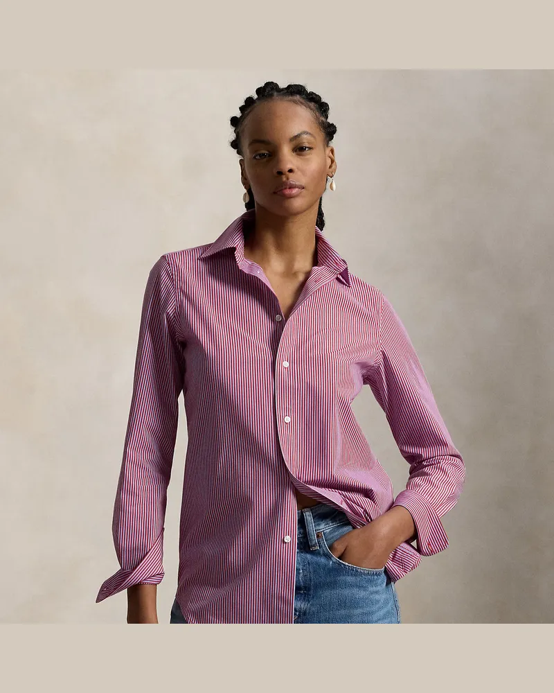 Ralph Lauren Stretch-Slim-Fit Fil-à-Fil-Baumwollhemd Blue