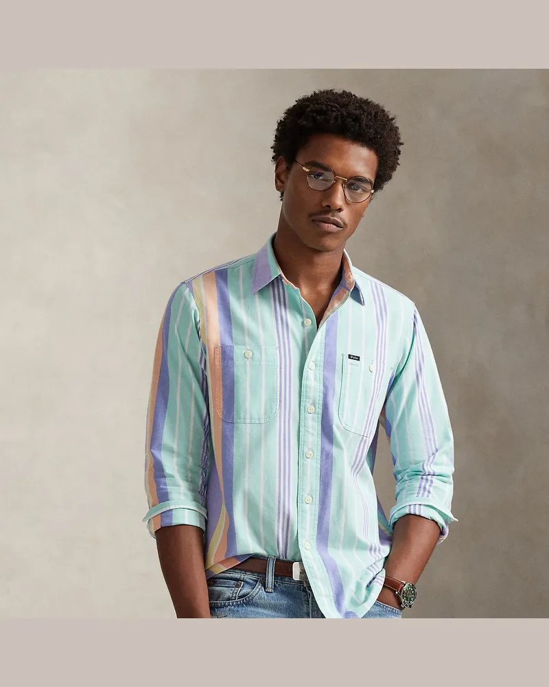 Ralph Lauren Custom-Fit Oxford-Arbeitshemd Purple