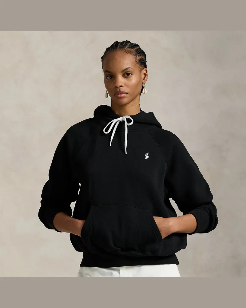 Ralph Lauren Shrunken-Fit Kapuzenpullover aus Fleece Black