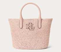 Strohtasche Adley mit Lederlogo