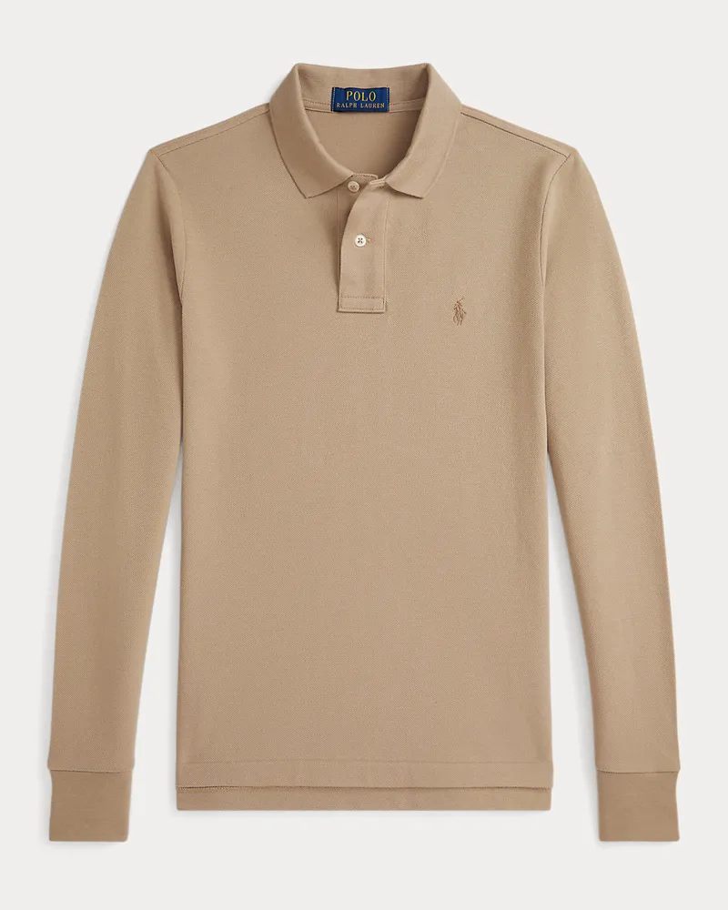 Ralph Lauren Slim-Fit Poloshirt aus Baumwollpiqué Tan