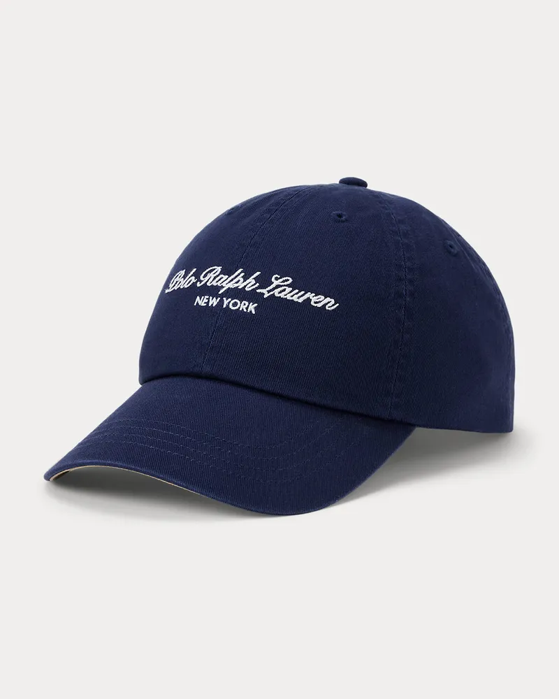 Ralph Lauren Twill-Baseballkappe mit gesticktem Logo Blue