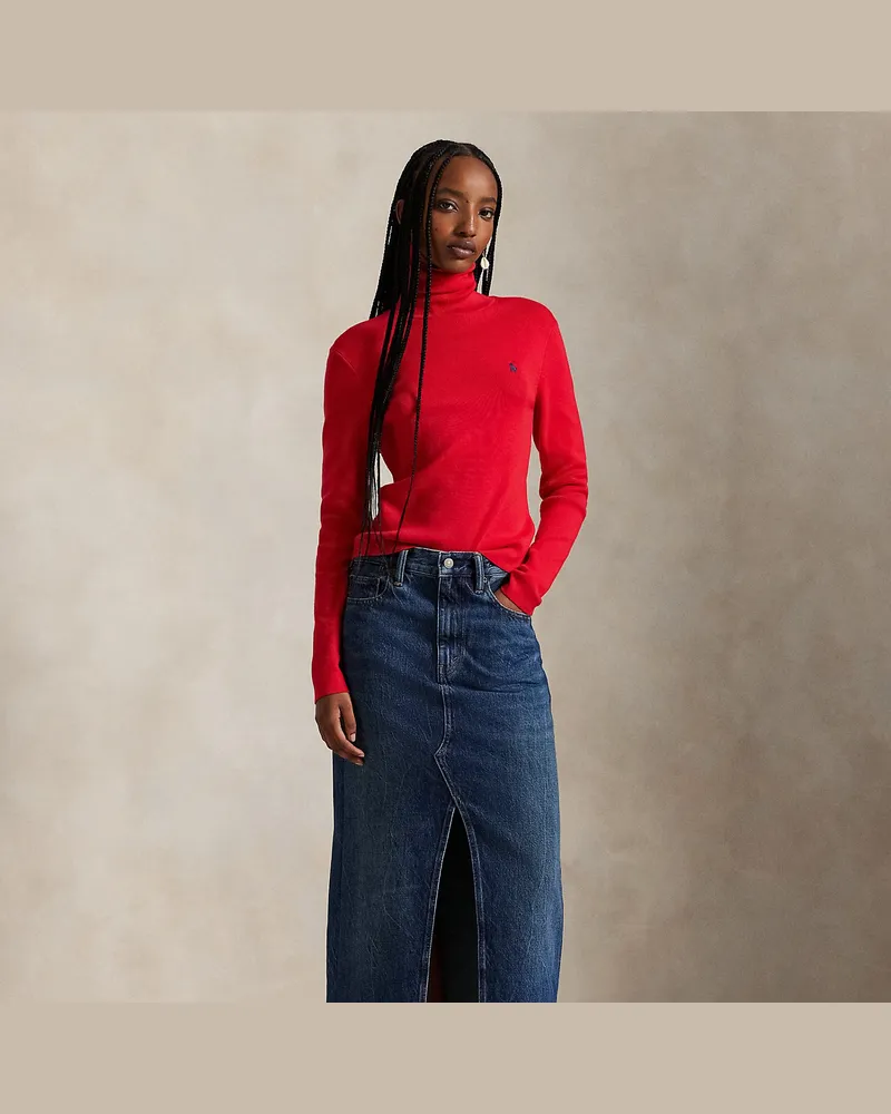 Ralph Lauren Maxi-Jeansrock Blue