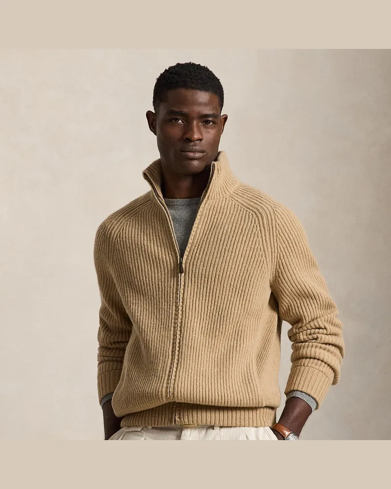 Ralph Lauren Strickjacke aus Wolle und Kaschmir Brown