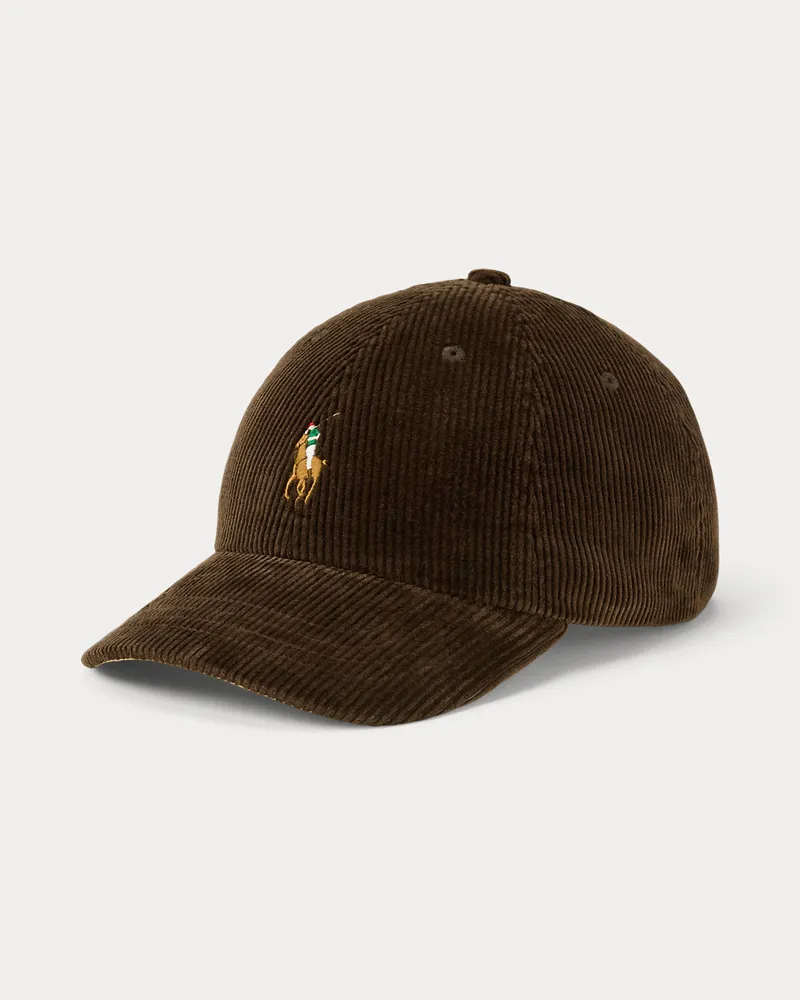 Ralph Lauren Baseballkappe aus Kordsamt Brown