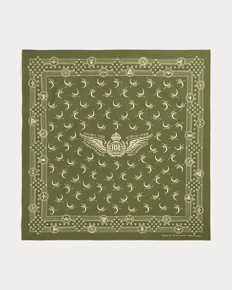 Ralph Lauren Baumwoll-Bandana mit Flügellogo Green