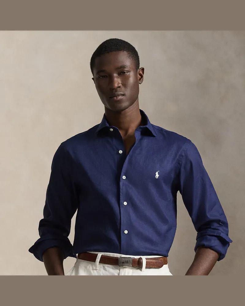Ralph Lauren Custom-Fit Hemd Blue