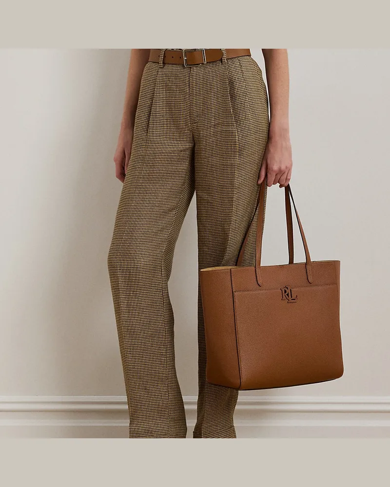 Ralph Lauren Große Tragetasche Cameryn aus Leder Brown