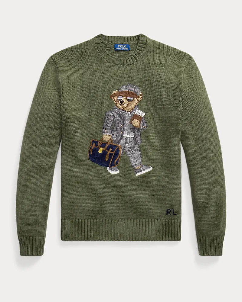 Ralph Lauren Pullover mit Polo Bear Green