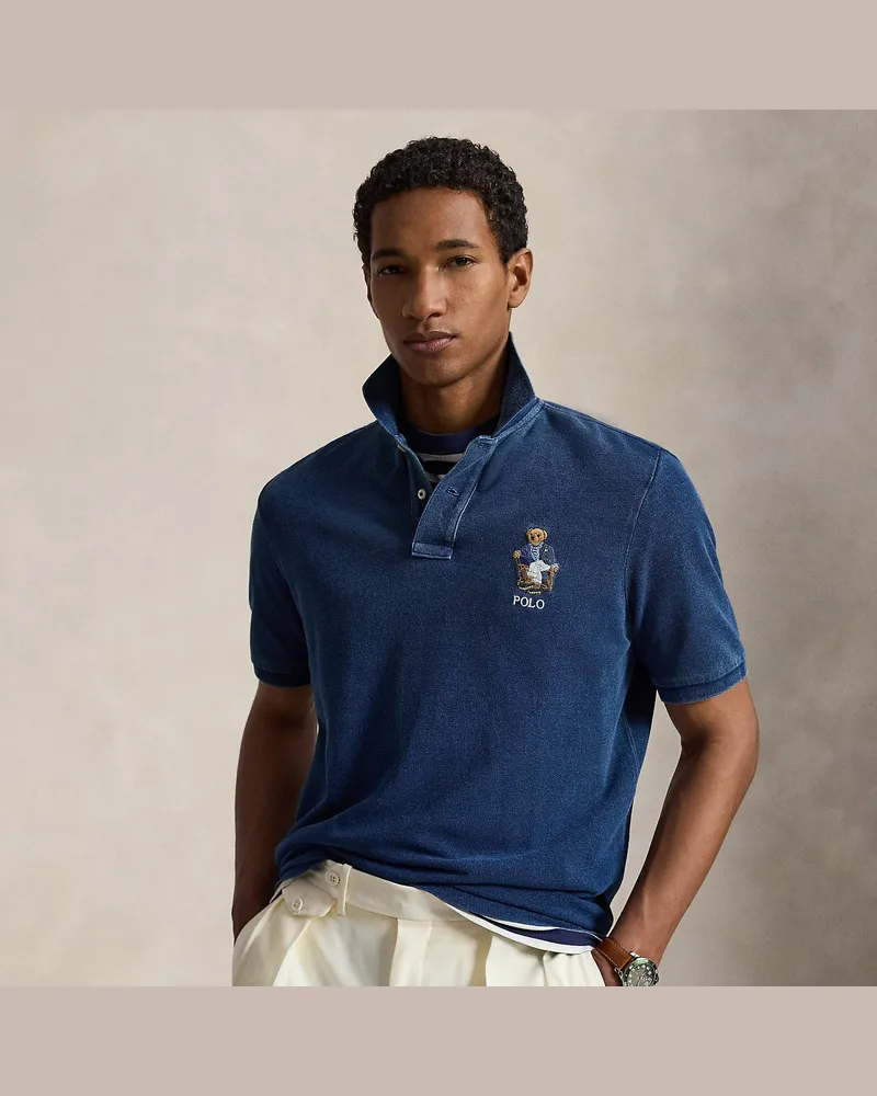 Ralph Lauren Classic-Fit Piqué-Poloshirt Blue