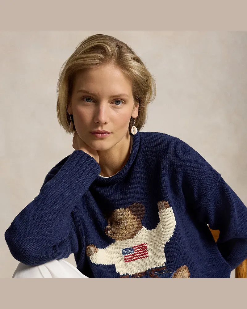 Ralph Lauren Pullover mit Polo Bear Blue