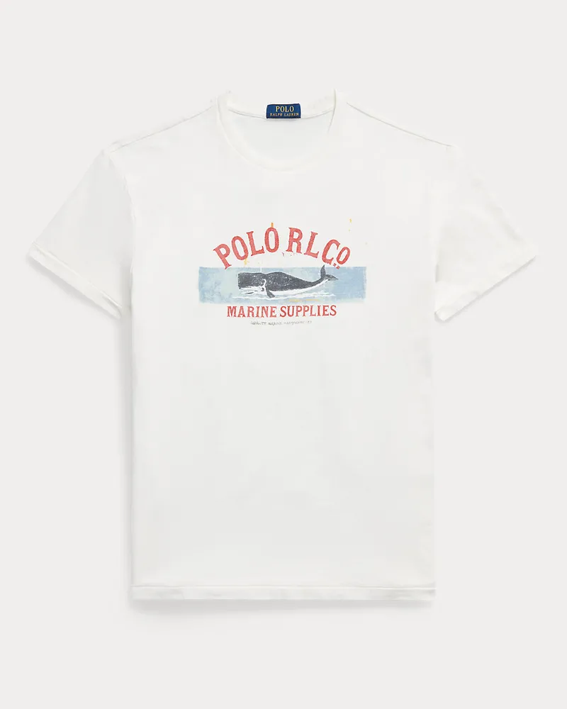 Ralph Lauren Classic-Fit Jersey-T-Shirt mit Grafik White