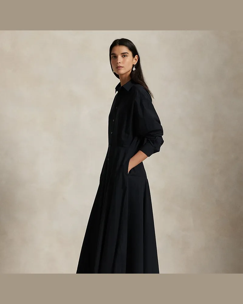 Ralph Lauren Hemdkleid aus Segeltuch im Bahnen-Design Black