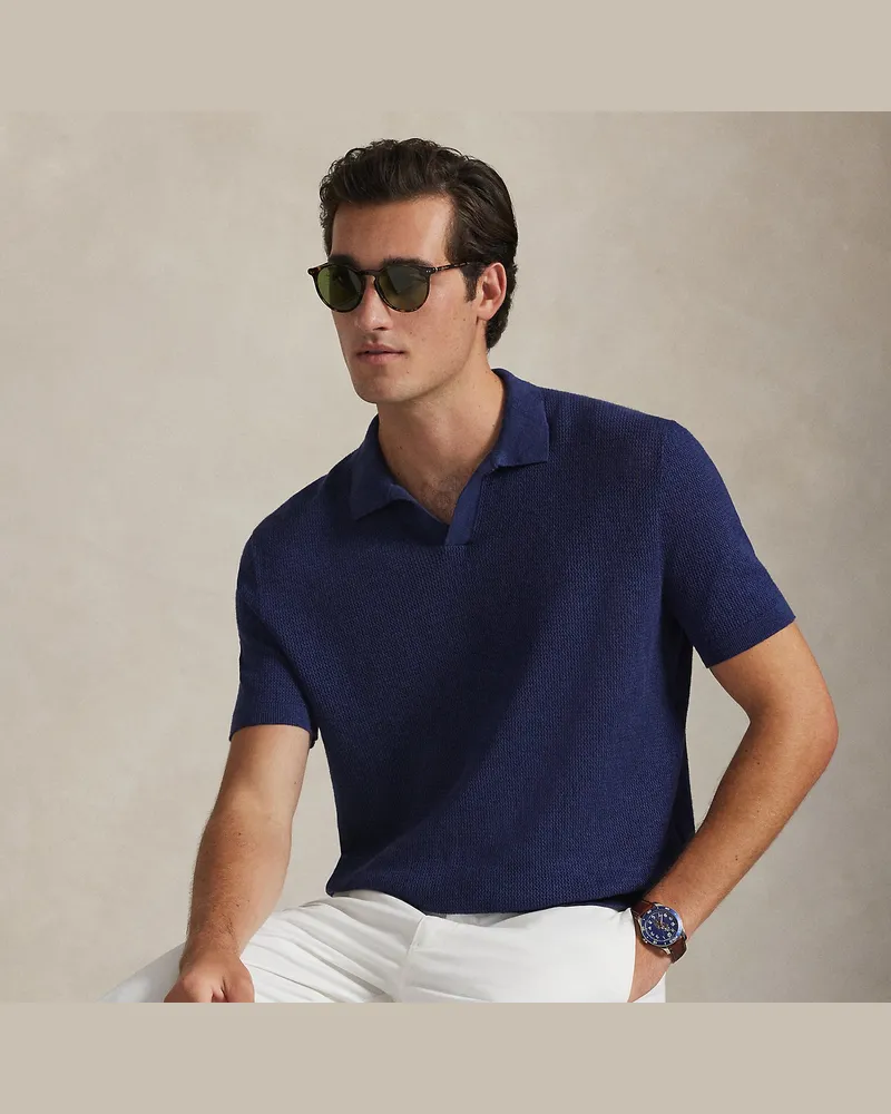 Ralph Lauren Pullover aus Stretch-Leinenmischung Blue