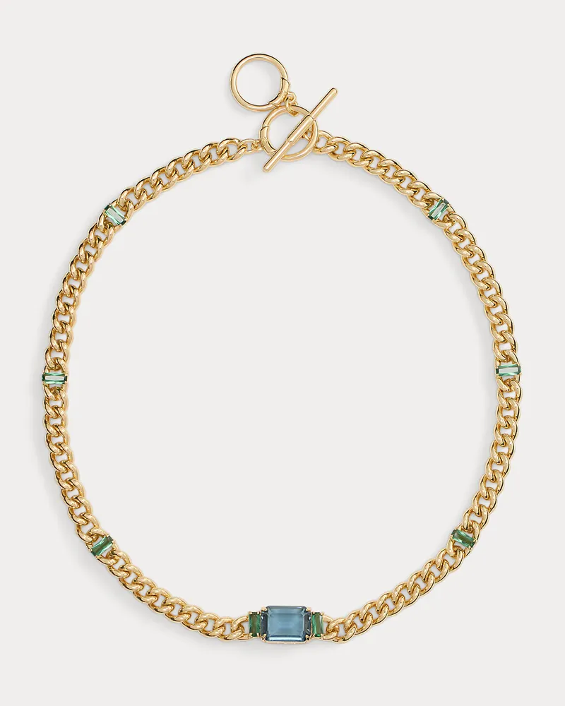 Ralph Lauren Vergoldetes Collier mit Ziersteinen Gold