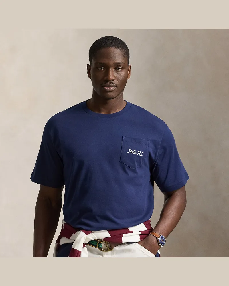 Ralph Lauren Große Größen - Jersey-T-Shirt mit Polo Bear Blue