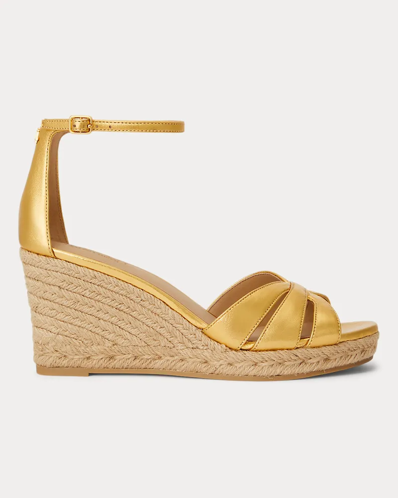 Ralph Lauren Espadrille Nellie aus Nappaleder Gold