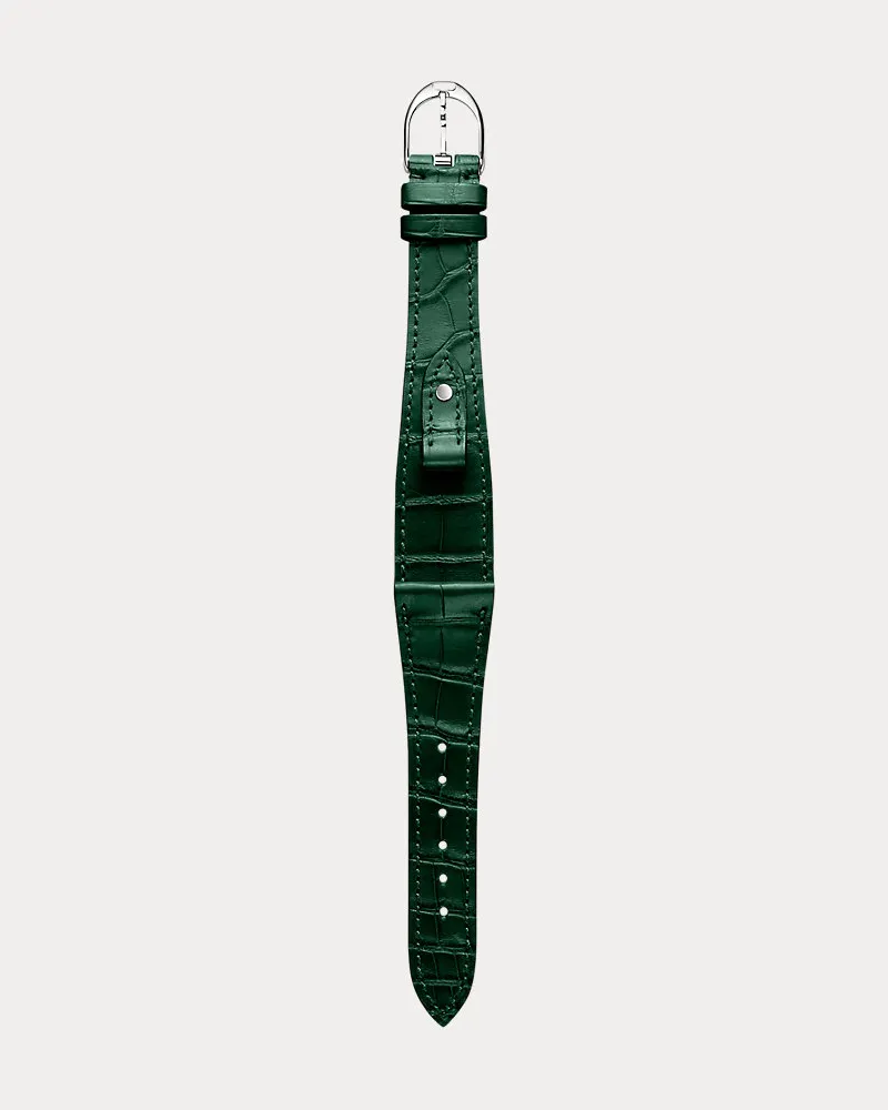 Ralph Lauren Small Stirrup Armband Alligatorleder Green