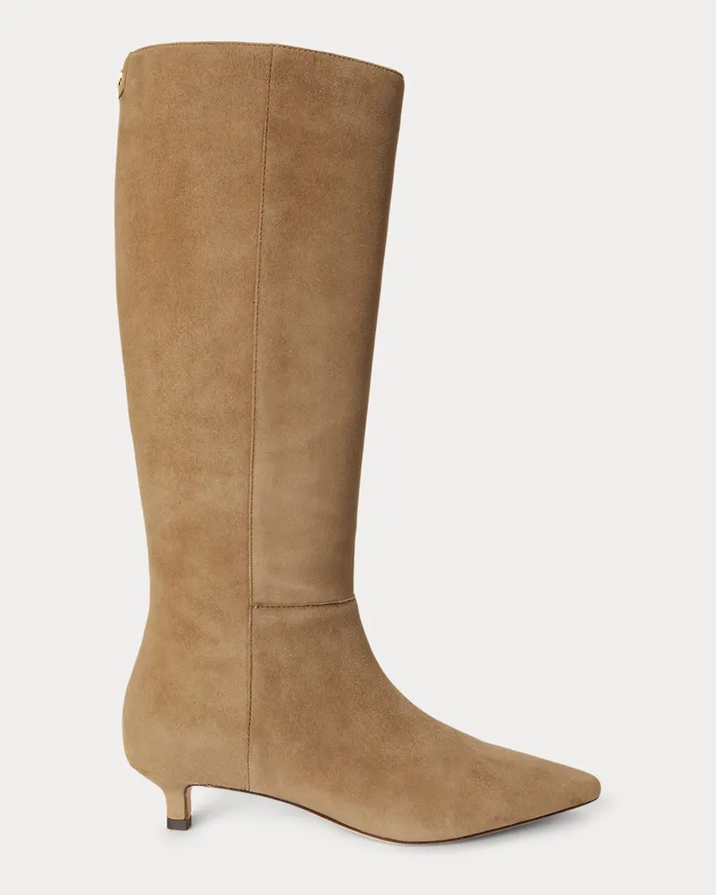 Ralph Lauren Hoher Schafswildleder-Stiefel Francesca Tan