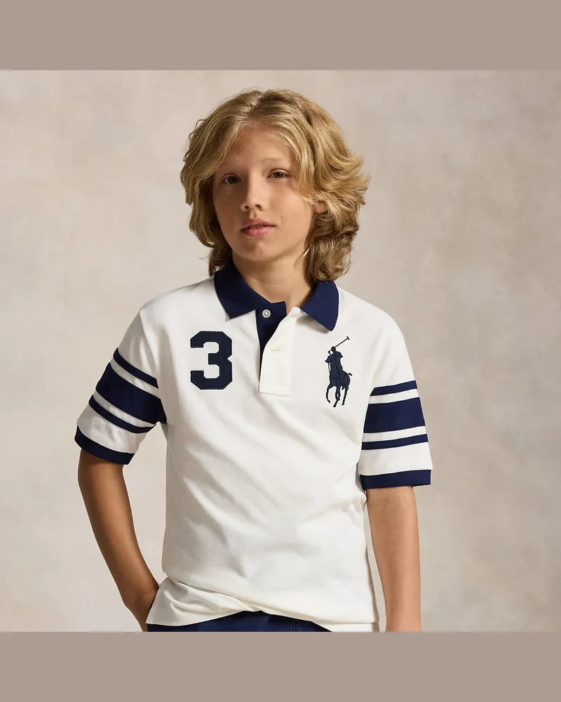 Ralph Lauren Baumwollpiqué-Poloshirt mit Big Pony White