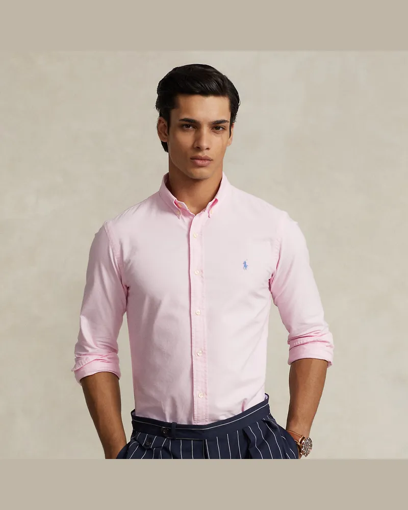 Ralph Lauren Gefärbtes Slim-Fit Oxfordhemd Pink