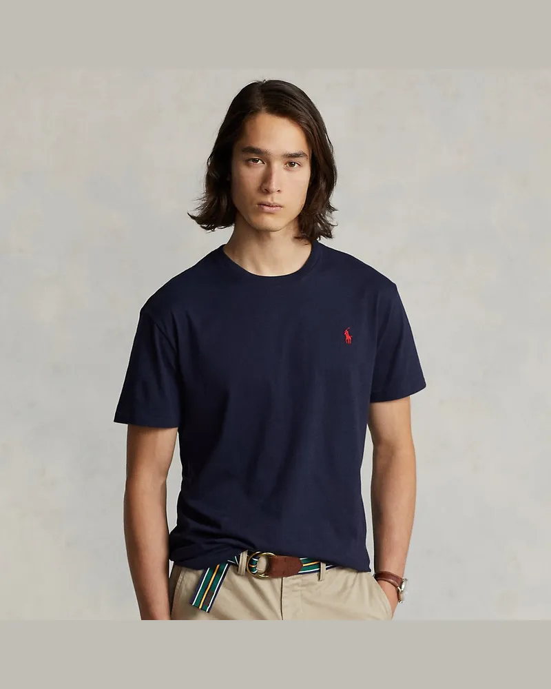 Ralph Lauren Custom-Slim-Fit Jersey-T-Shirt Blue