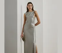 Ärmelloses Metallic-Abendkleid