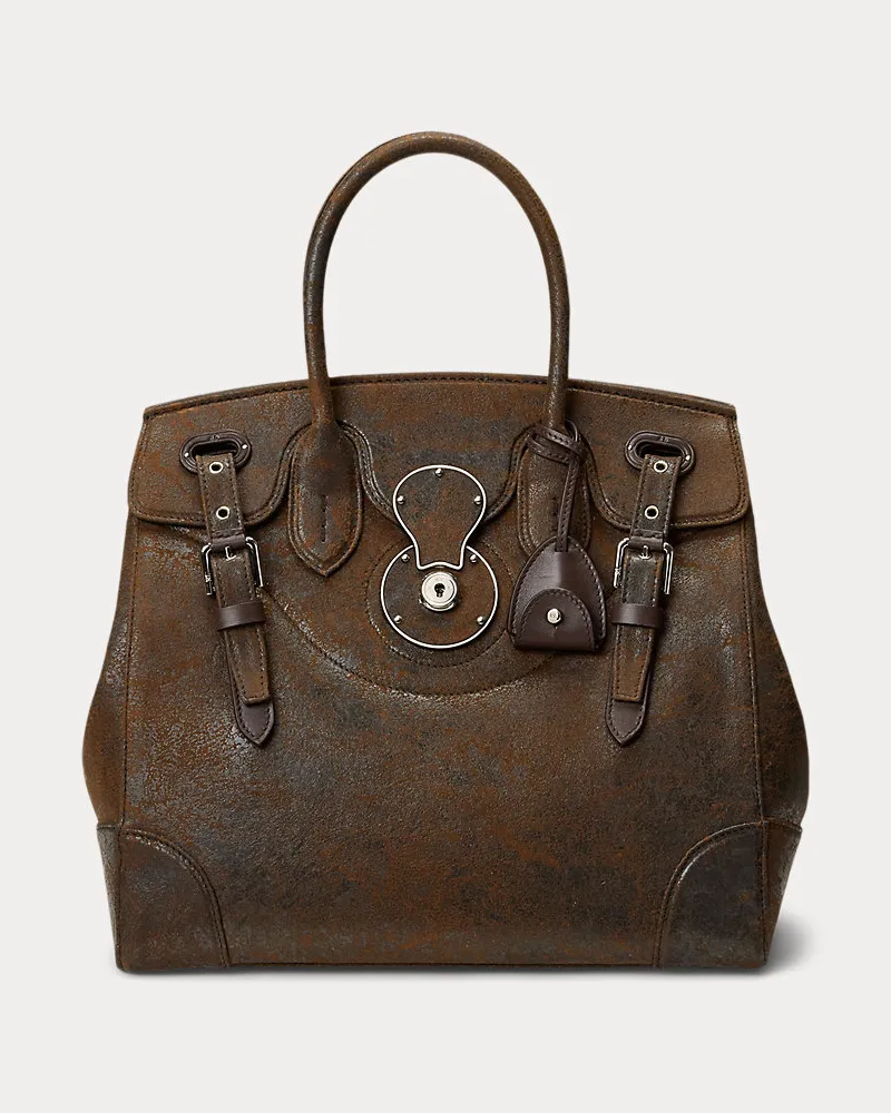 Ralph Lauren Tasche Soft Ricky 40 aus Peaching-Denim Brown