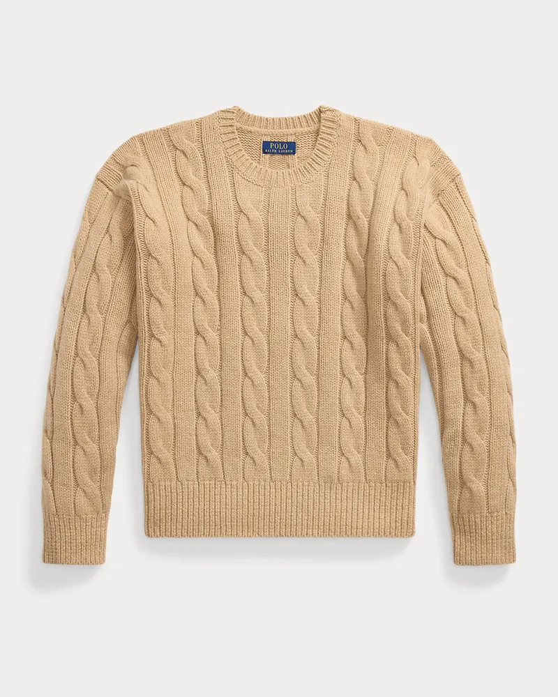 Ralph Lauren Relaxed-Fit Pullover mit Zopfmuster Brown
