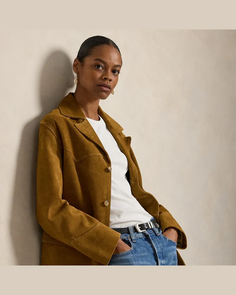 Ralph Lauren Westernjacke aus Wildleder Brown