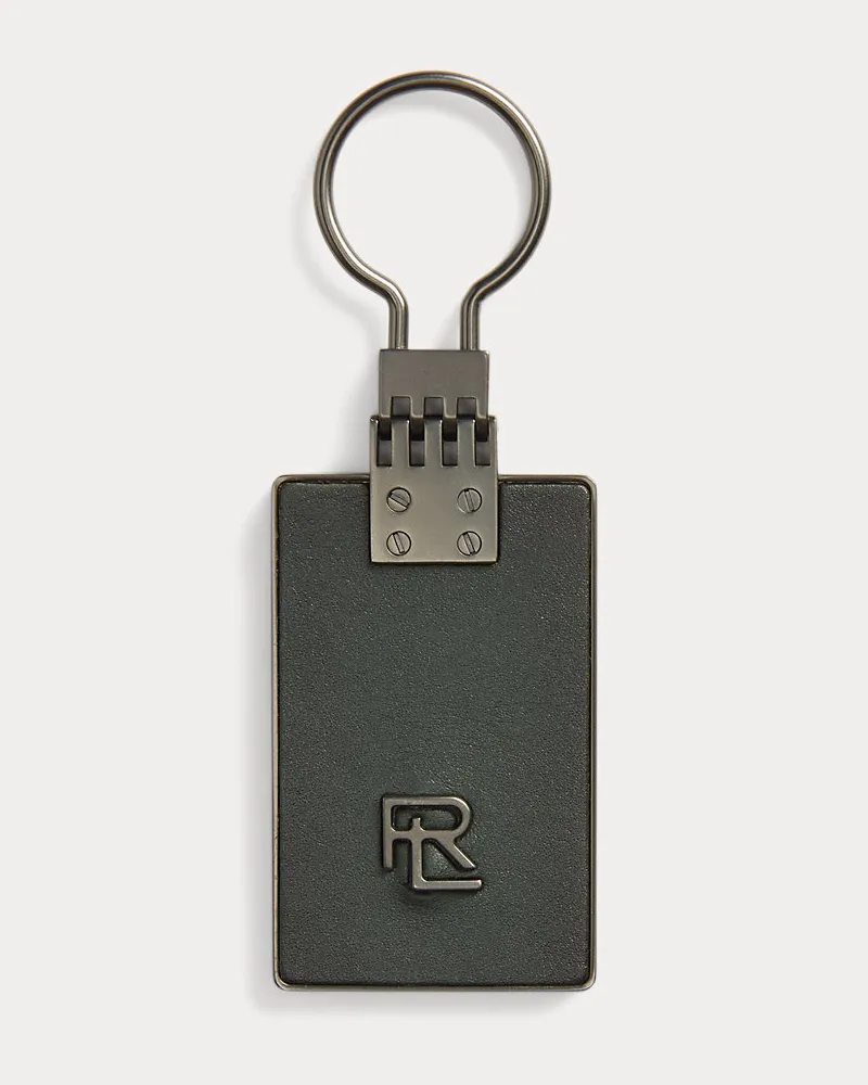 Ralph Lauren Leder-Schlüsselanhänger mit Monogramm Green