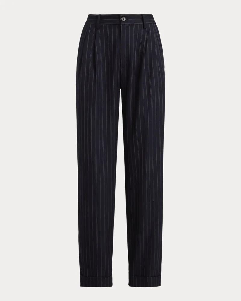 Ralph Lauren Gestreifte Bundfaltenhose aus Twill Blue