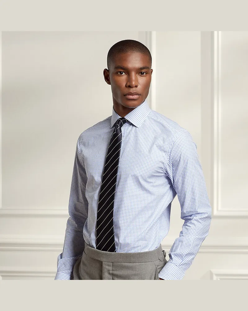 Ralph Lauren Twillhemd mit Tattersall-Muster Blue