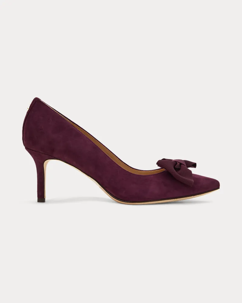 Ralph Lauren Wildlederpumps Lanette mit Schleife Red