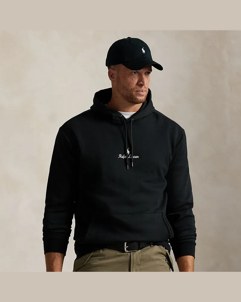 Ralph Lauren Große Größen - Doppellagiger Kapuzenpullover mit Logo Black
