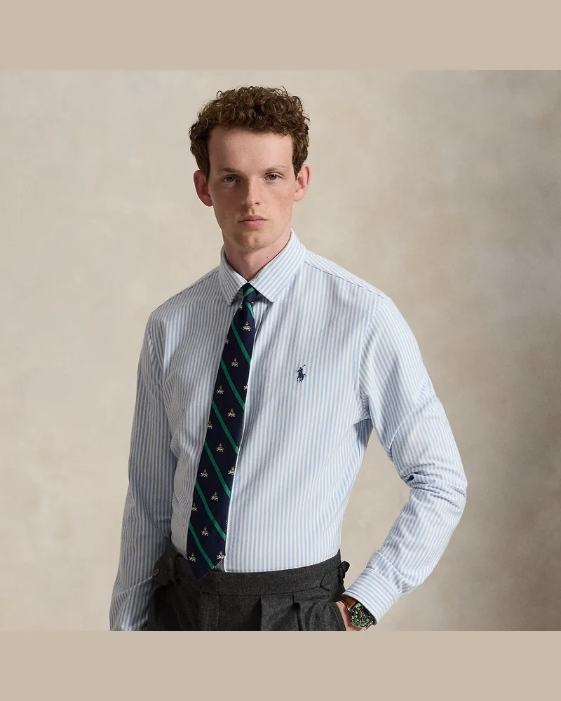 Ralph Lauren Gestreiftes Stretch-Oxfordhemd Blue