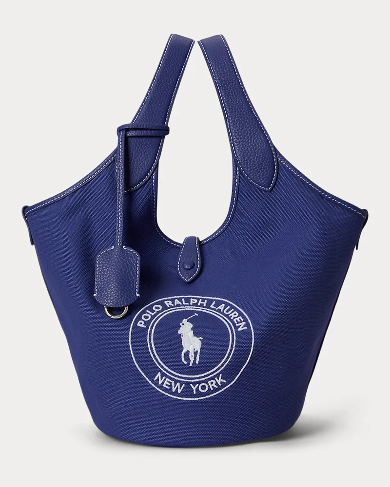 Ralph Lauren Segeltuch-Tragetasche Polo Play mit Logo Blue