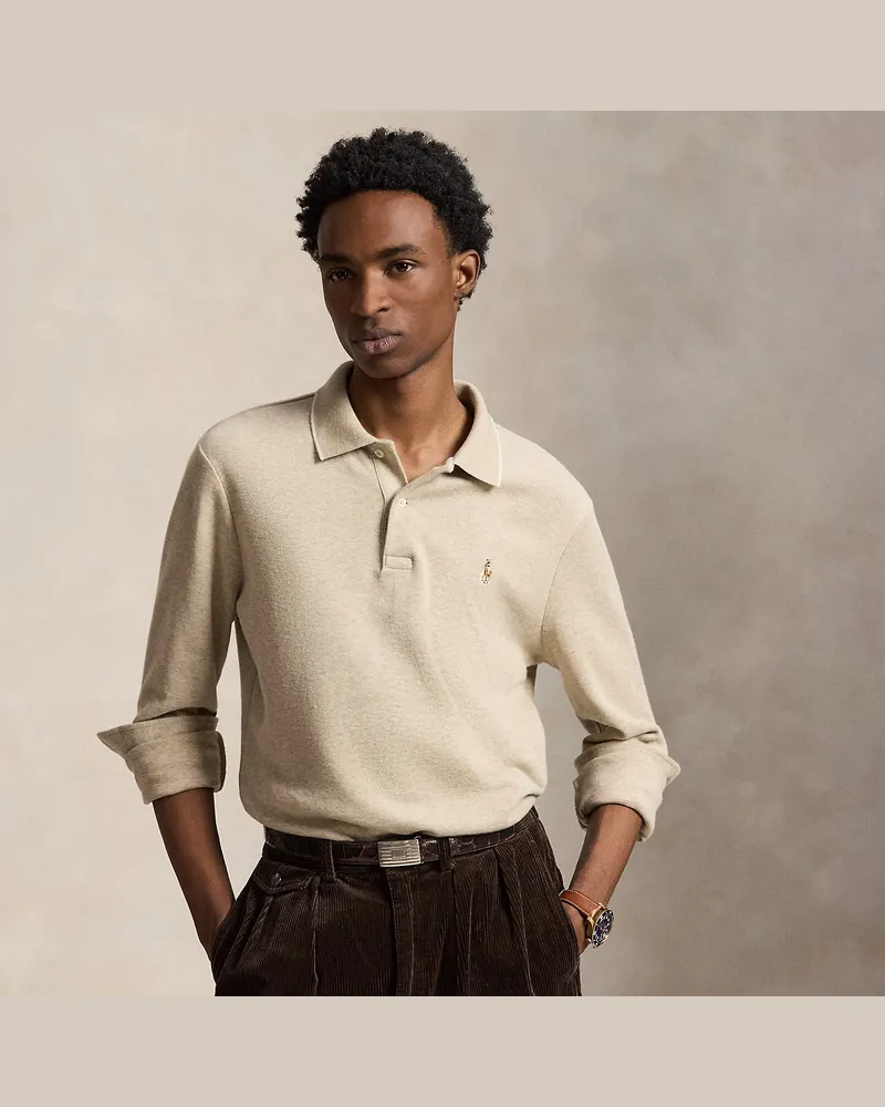 Ralph Lauren Polopullover aus Doppelstrick Tan