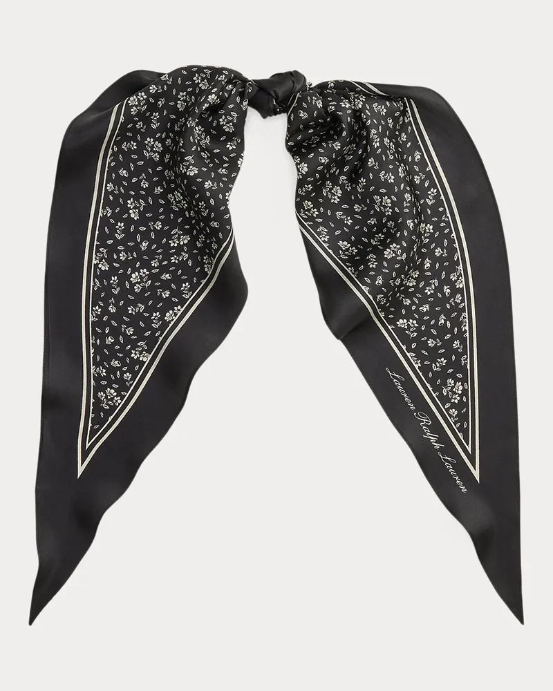 Ralph Lauren Seidentuch mit Blumenmuster Black