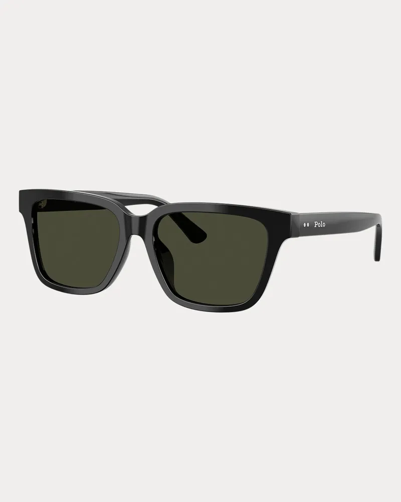 Ralph Lauren Rechteckige Polo Cat-Eye-Sonnenbrille Black