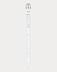 Ralph Lauren Mini-Stirrup-Armband aus Alligatorleder White